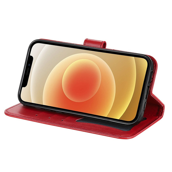 Etui z klapką do Oppo Reno5 Z / A94 / A95 5G, Mandala, czerwone