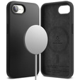 Etui Ringke do iPhone 16E, Silicone MagSafe, Czarne + Szkło Hartowane 9H