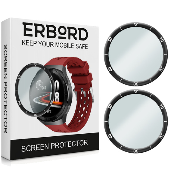 2x Szkło Hybrydowe ERBORD do Huawei Watch GT 2e