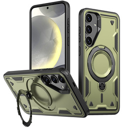 Etui do Samsung Galaxy S24 FE, Military MagSafe, zielone