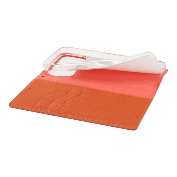 Etui z klapką Litchi Skin Grain do iPhone 17 Pro