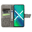 Etui z klapką do Realme 9i / Oppo A96, Butterfly, szare