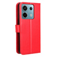 Etui z klapką do Xiaomi Redmi Note 13 Pro 5G, Crazy Horse Wallet, czerwone