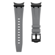 Pasek silikonowy do Samsung Galaxy Watch 4/5/6/7/FE 40/42/43/44/45/46/47mm, Szary / czarna klamra