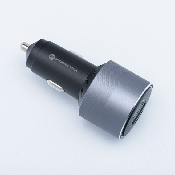 Ładowarka samochodowa Forcell F-Energy Alu 85 W, 2 × USB-C + USB-A, PD / QC 4.0 / SFC 2.0