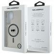 Etui Karl Lagerfeld do Samsung Galaxy S25 Ultra, IML Ikonik MagSafe, czarne\przezroczyste