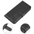 Etui z klapką do Samsung Galaxy Xcover 7 Pro – czarne, skórzane, z kieszenią na kartę