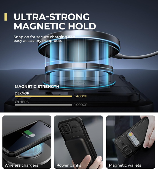 Etui pancerne Dexnor CamProtect MagSafe do iPhone 13 / 14
