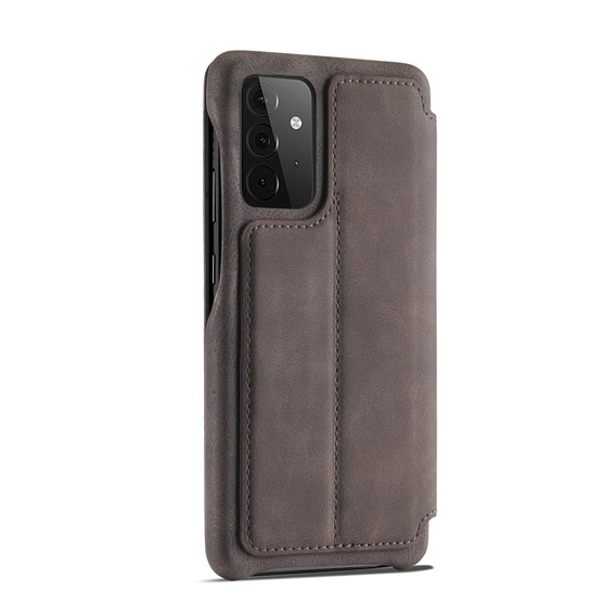 Etui z klapką do Samsung Galaxy A52 5G / 4G, LC.IMEEKE, szare