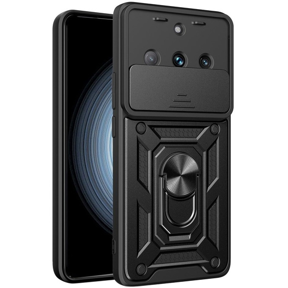 Etui pancerne do Realme 11 Pro 5G / 11 Pro+ 5G, CamShield Slide, czarne
