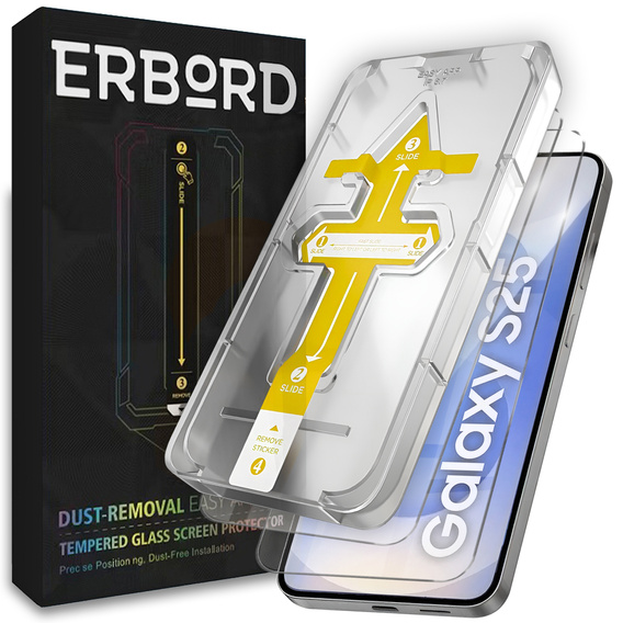 2x Szkło Hartowane do Samsung Galaxy S24 / S25, ERBORD Easy App 9H Screen Protector