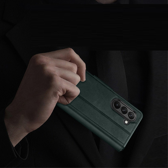 Etui z klapką do Samsung Galaxy Z Fold6 5G, Wallet, zielone