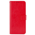 Etui z klapką do Xiaomi Redmi A1 4G / A2 4G, Crazy Horse Wallet, czerwone