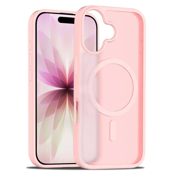 Etui Matt Case do iPhone 17, do MagSafe, półprzezroczyste różowe