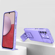 Etui pancerne do Samsung Galaxy A14 4G/5G, Camshield z podstawką, Fioletowe