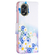 Etui z klapką do Oppo A38 4G / Oppo A18 4G, Wallet, Butterfly & Flowers białe