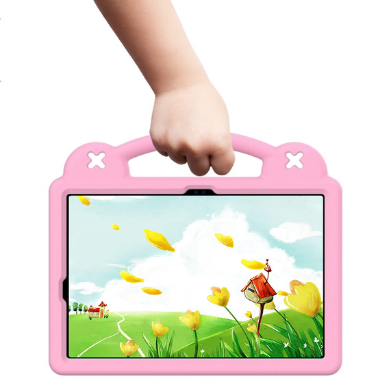 Etui do Samsung Galaxy Tab S9 FE+ Plus, Cute Patterns, z podstawką, Różowe