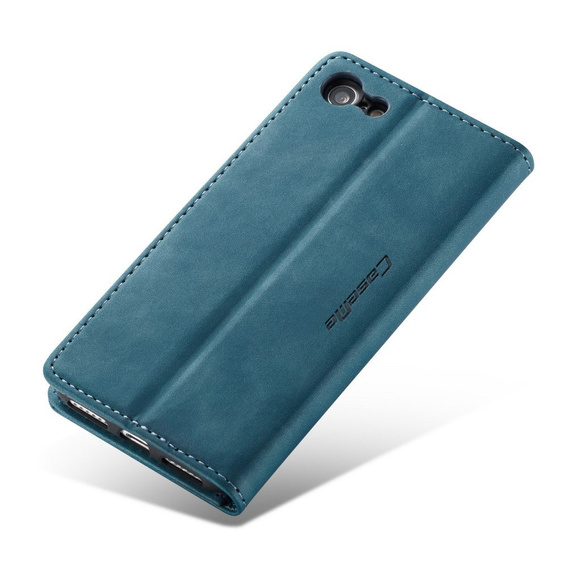 Etui CASEME do iPhone 7/8/SE 2020/SE 2022, Leather Wallet Case, niebieskie