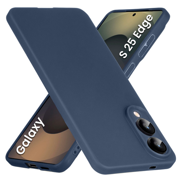 Etui Matt TPU do Samsung Galaxy S25 Edge, pokrowiec ochronny – niebieski