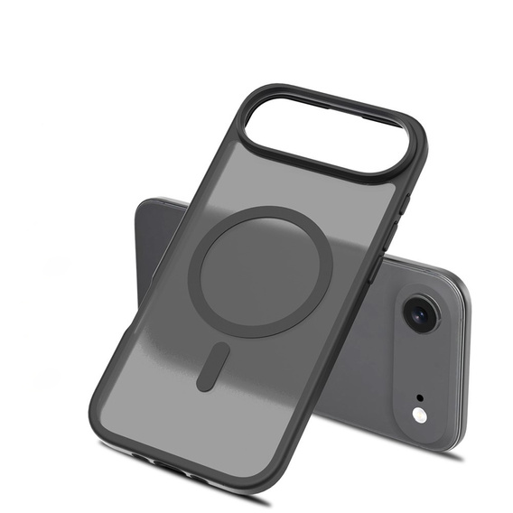 Etui Matt Case do iPhone 17 Air, do MagSafe, półprzezroczyste czarne