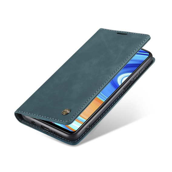 Etui CASEME do Xiaomi do Redmi Note 9s / 9 Pro, Leather Wallet Case, niebieskie