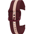 Pasek Silicone Strap Sports do Samsung Galaxy Watch 4/5/6 40/42/43/44/45/46/47mm, Bordowy / Różowy