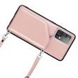 Etui Card Strap do Samsung Galaxy A52 / A52s - Rose Gold