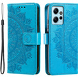 Etui z klapką do Xiaomi Redmi Note 12 4G, Mandala, niebieskie