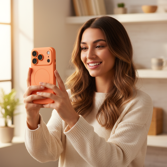 Magnetyczne etui z wbudowanym szkło na aparat do iPhone 17 Pro Max