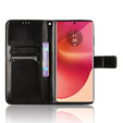 Etui z klapką do Motorola Edge 50 Fusion 5G, Crazy Horse Wallet, czarne