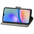 Etui z klapką do Samsung Galaxy A05s, Butterfly, szare