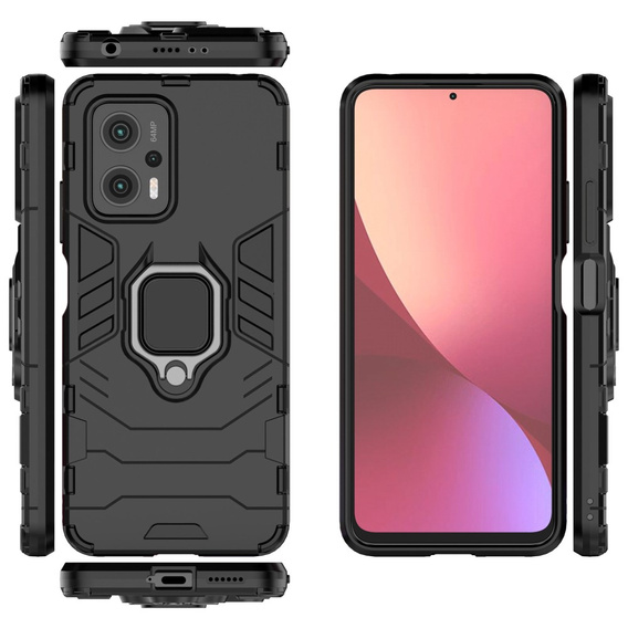 Etui do Xiaomi Poco X4 GT 5G, Kickstand Ring, czarne