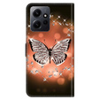 Etui z klapką do Xiaomi Redmi Note 12 4G, Wallet, Butterfly czarne