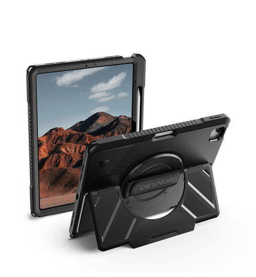 Etui Dexnor 360° z paskiem i uchwytem na rysik do iPad Air 13" 2025/2024 (7/6 gen.)