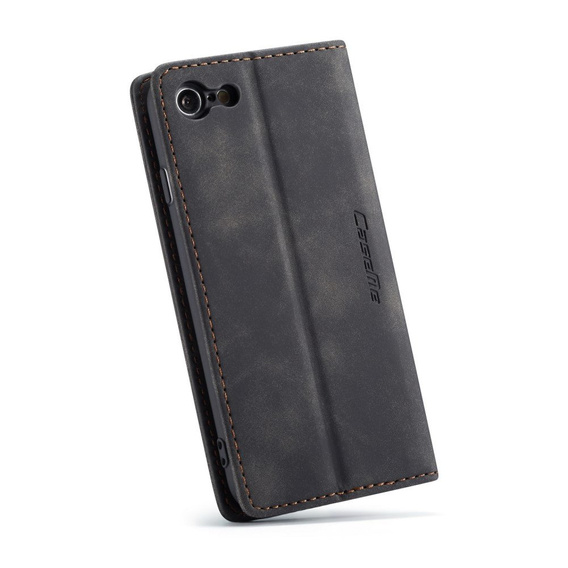 Etui CASEME do iPhone 7/8/SE 2020/SE 2022, Leather Wallet Case, czarne