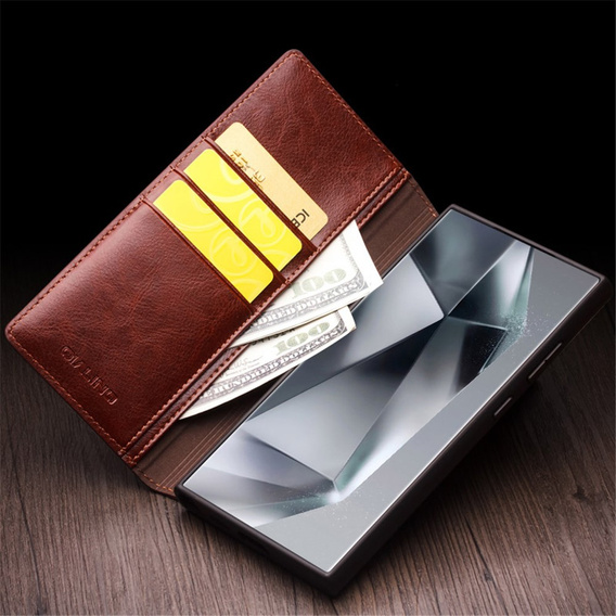 Etui QIALINO Leather Wallet z klapką do Samsung Galaxy S24 Ultra