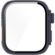 2w1 Etui + Szkło Hartowane do Huawei Watch Fit 3, Granatowe/Pomarańczowe
