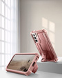Etui pancerne do Samsung Galaxy S22, Dexnor Full Body, różowe rose gold
