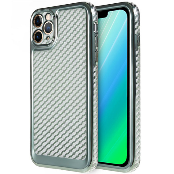 Etui do iPhone 14 Pro Max Carbon Slim Case Obudowa, Zielone