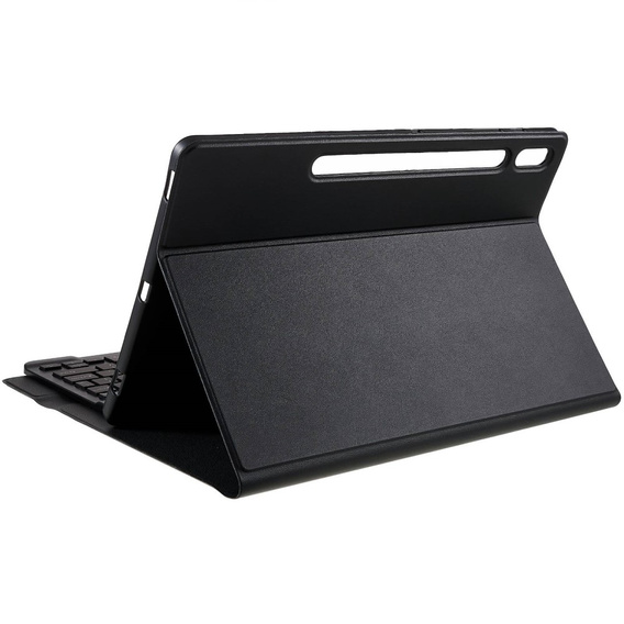 Etui z klawiaturą do Galaxy Tab S7+ Plus / S8+ Plus /S7 FE T730 T733, Pen Slot, czarne
