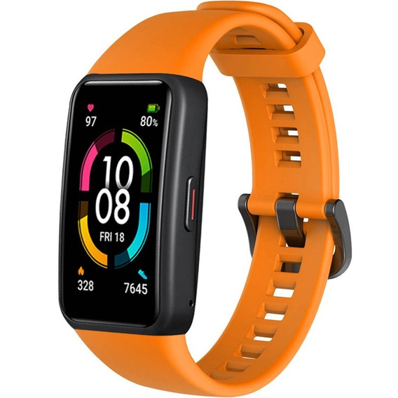 Pasek Silikonowy do Huawei Band 6 / Honor Band 6, Orange