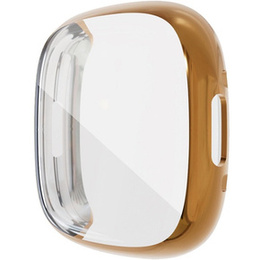 2w1 Etui z Osłoną na ekran do Fitbit Sense 2, złote
