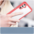 Etui do Samsung Galaxy A14 4G/5G, Fusion Hybrid, przezroczyste / czerwone