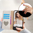 Etui z klapką do Honor Magic 6 Lite 5G, Wallet Zipper Pocket, z lusterkiem, białe