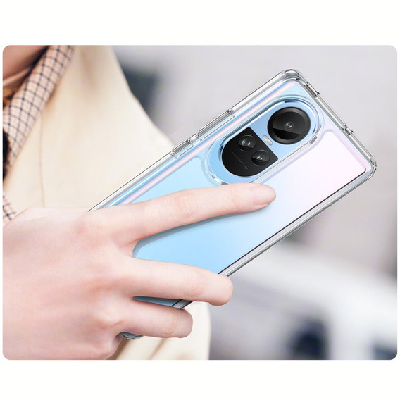 Etui do Oppo Reno 10 / 10 Pro, Fusion Hybrid, przezroczyste