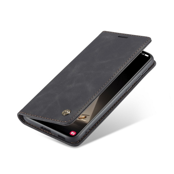 Etui CASEME do Samsung Galaxy S21 FE, Leather Wallet Case, czarne