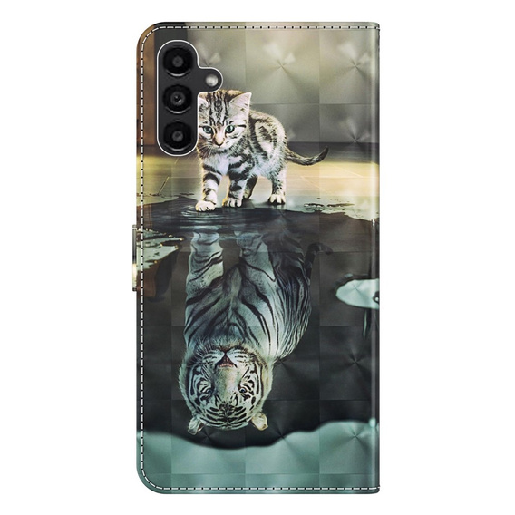 Etui z klapką do Samsung Galaxy A14 4G/5G, Wallet, Cat & Tiger
