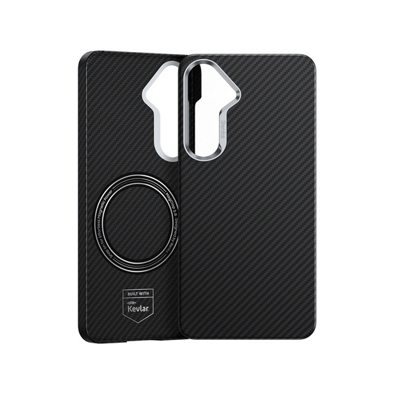 Etui BENKS Kevlar do Samsung Galaxy S25+ Plus, Carbon Fiber 600D 0044, do MagSafe, czarne