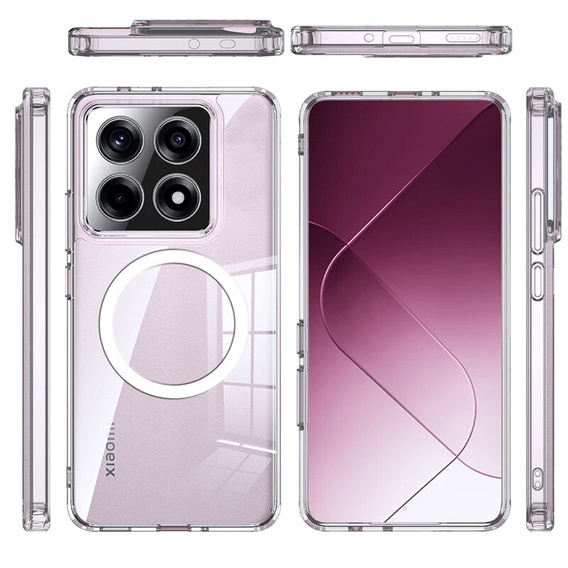 Etui do Xiaomi 14T, Fusion Hybrid, do MagSafe, przezroczyste