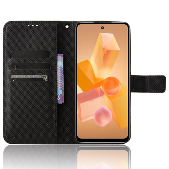 Etui z klapką do Infinix Hot 40i, Wallet Smart Magnet, czarne